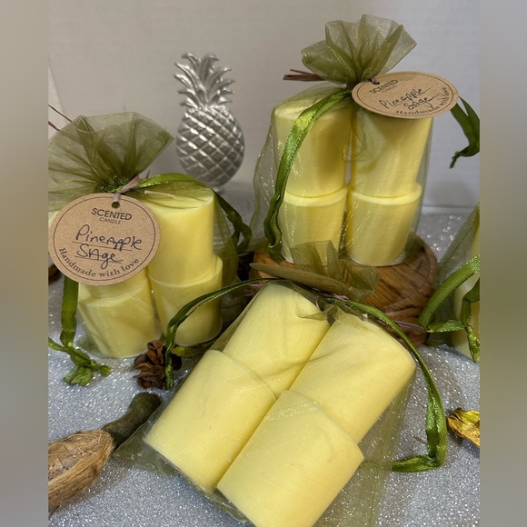 SCENT UNLEASHED, PINEAPPLE SAGE LUXURY HAND POURED SCENTED VOTIVES. - Picture 5 of 7